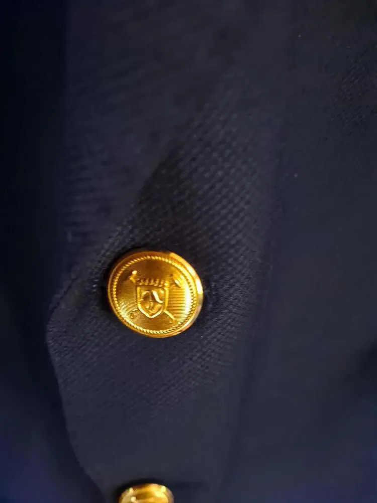 Lauren Ralph Lauren Blue 2 Gold‎ Button Blazer 50R